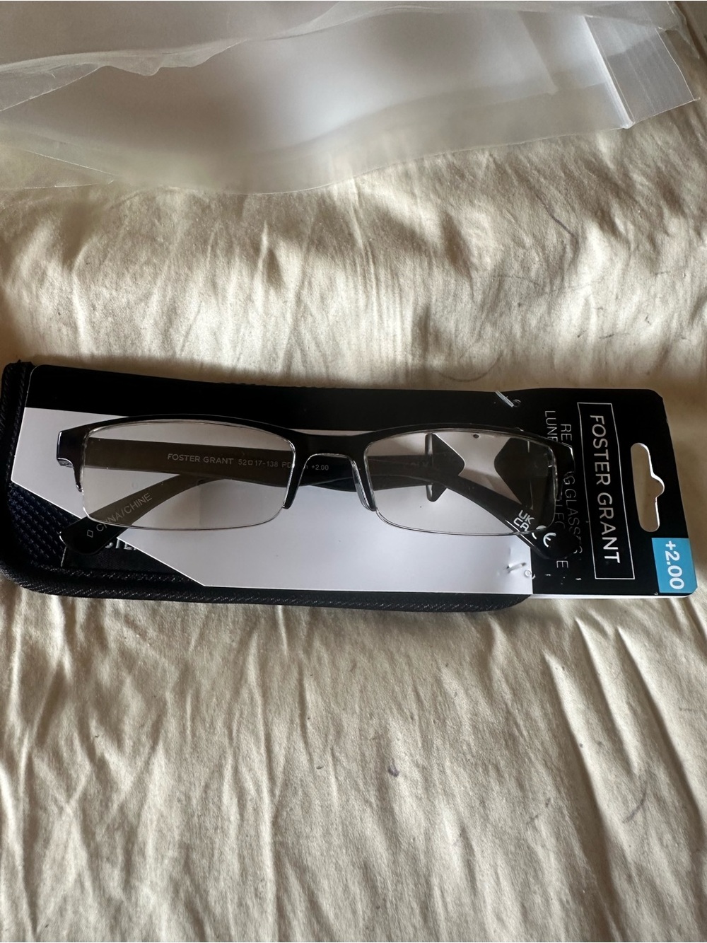 Foster Grant NS0723 Pete BLK +2.00 Reading Glasses